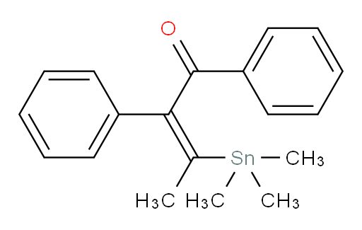 (Z)-1,2-diphenyl-3-(trimethylstannyl)but-2-en-1-one