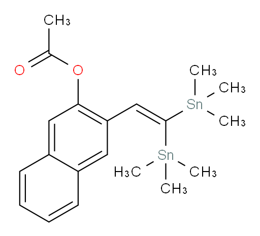 3-(2,2-双(三甲基锡基)乙烯基)萘-2-基 乙酸酯