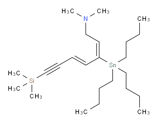 (2E,4E)-N,N-二甲基-3-(三丁基锡基)-7-(三甲基硅基)庚-2,4-二烯-6-炔-1-胺