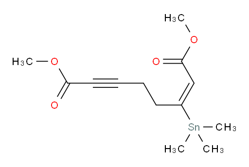 (E)-二甲基 3-(三甲基锡基)辛-2-烯-6-炔e二酸酯