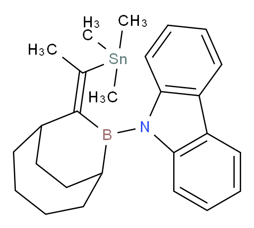 (E)-9-(8-(1-(三甲基锡基)乙亚基)-7-bora双环[4.2.2]癸烷-7-基)-9H-咔唑