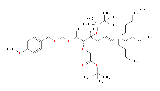 叔丁基 2-(((6R,7S)-1-(4-甲氧基苯基)-5,7,9,9,10,10-六甲基-7-((E)-3-(三丁基锡基)烯丙基)-2,4,8-三氧杂-9-硅杂十一烷-6-氧基))乙酸酯
