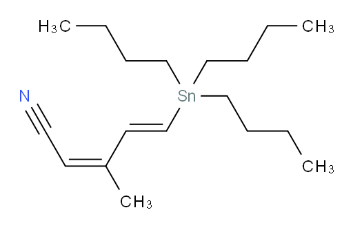 (2Z,4E)-3-甲基-5-(三丁基锡基)戊-2,4-二烯氰基