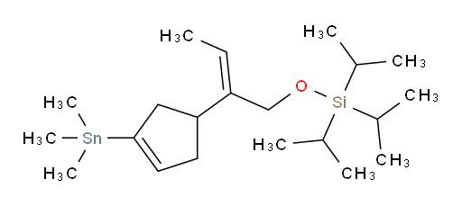 (E)-triisopropyl((2-(3-(trimethylstannyl)cyclopent-3-en-1-yl)but-2-en-1-yl)oxy)silane