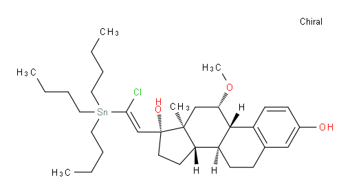 (8S,9S,11S,13S,14S,17R)-17-((E)-2-chloro-2-(tributylstannyl)vinyl)-11-methoxy-13-methyl-7,8,9,11,12,13,14,15,16,17-decahydro-6H-cyclopenta[a]phenanthrene-3,17-diol