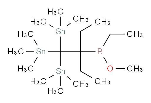 (2-乙基-2-(乙基(甲氧基)boryl)丁烷-1,1,1-三基)三(三甲基锡烷)