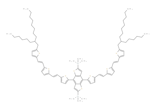 (4,8-bis(5-((E)-2-(5-((E)-2-(5-(2-hexyldecyl)thiophen-2-yl)vinyl)thiophen-2-yl)vinyl)thiophen-2-yl)benzo[1,2-b:4,5-b']dithiophene-2,6-diyl)bis(trimethylstannane)
