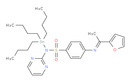 (E)-4-((1-(呋喃-2-基)乙亚基)氨基)-N-(嘧啶-2-基)-N-(三丁基锡基)苯磺酰胺