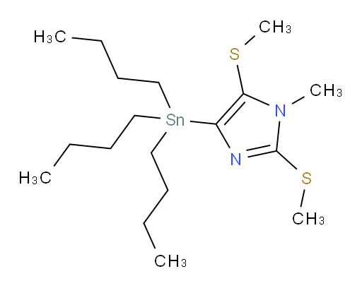 1-甲基-2,5-双(甲基硫基)-4-(三丁基锡基)-1H-咪唑