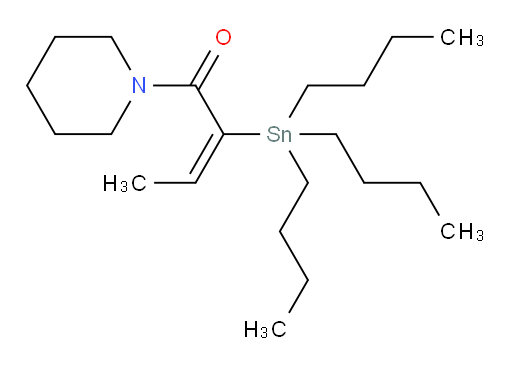 (E)-1-(哌啶-1-基)-2-(三丁基锡基)丁-2-烯-1-酮