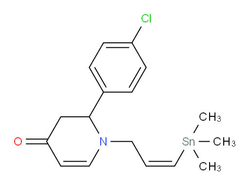 (Z)-2-(4-氯苯基)-1-(3-(三甲基锡基)烯丙基)-2,3-二氢吡啶-4(1H)-酮