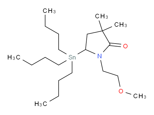1-(2-甲氧基乙基)-3,3-二甲基-5-(三丁基锡基)吡咯烷-2-酮