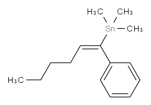 (E)-三甲基(1-苯基己-1-烯-1-基)锡烷