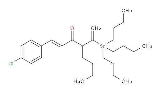 (E)-1-(4-氯苯基)-4-(1-(三丁基锡基)乙烯基)辛-1-烯-3-酮
