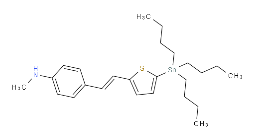 (E)-N-甲基-4-(2-(5-(三丁基锡基)噻吩-2-基)乙烯基)苯胺