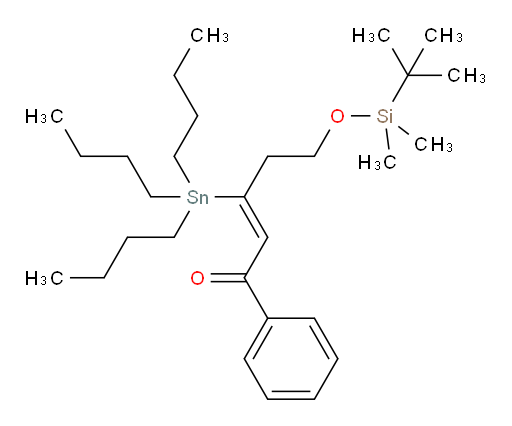 (Z)-5-((叔丁基二甲基sil氧基))-1-苯基-3-(三丁基锡基)戊-2-烯-1-酮