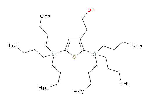 2-(2,5-双(三丁基锡基)噻吩-3-基)乙醇