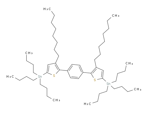 1,4-双(3-辛基-5-(三丁基锡基)噻吩-2-基)苯