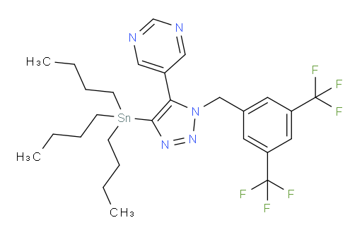 5-(1-(3,5-双(三氟甲基)苄基)-4-(三丁基锡基)-1H-1,2,3-三氮唑-5-基)嘧啶