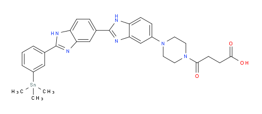 4-氧代-4-(4-(2'-(3-(三甲基锡基)苯基)-1H,1'H-[2,5'-bi苯并[d]咪唑]-5-基)哌嗪-1-基)丁酸