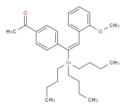 (E)-1-(4-(2-(2-甲氧基苯基)-1-(三丁基锡基)乙烯基)苯基)乙酮