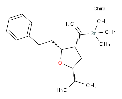 (1-((2R,3R,5R)-5-异丙基-2-苯乙基四氢呋喃-3-基)乙烯基)三甲基锡烷