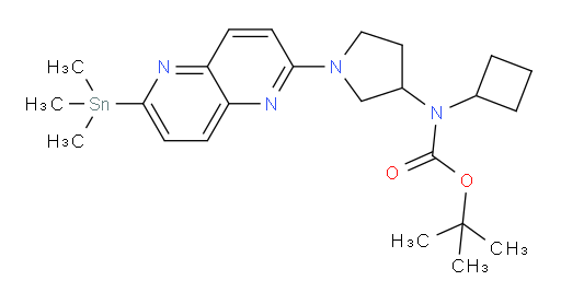 tert-butyl cyclobutyl(1-(6-(trimethylstannyl)-1,5-naphthyridin-2-yl)pyrrolidin-3-yl)carbamate