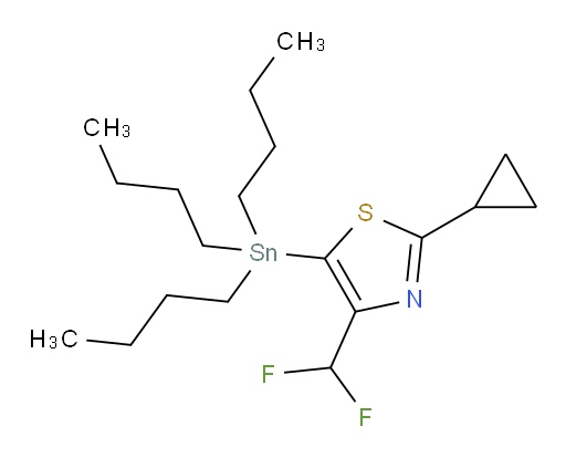 2-cyclopropyl-4-(difluoromethyl)-5-(tributylstannyl)thiazole