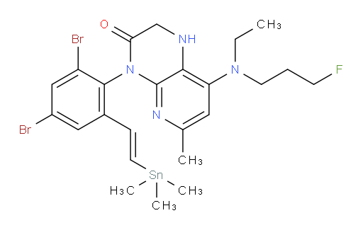 (E)-4-(2,4-二溴-6-(2-(三甲基锡基)乙烯基)苯基)-8-(乙基(3-氟丙基)氨基)-6-甲基-1,2-二氢吡啶并[2,3-b]吡嗪-3(4H)-酮