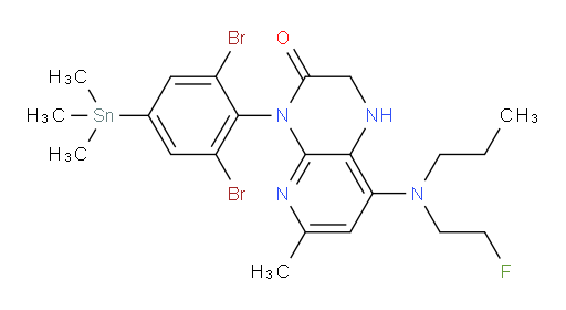 4-(2,6-二溴-4-(三甲基锡基)苯基)-8-((2-氟乙基)(丙基)氨基)-6-甲基-1,2-二氢吡啶并[2,3-b]吡嗪-3(4H)-酮
