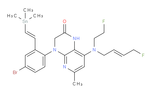 4-(4-溴-2-((E)-2-(三甲基锡基)乙烯基)苯基)-8-(((E)-4-氟丁-2-烯-1-基)(2-氟乙基)氨基)-6-甲基-3,4-二氢吡啶并[2,3-b]吡嗪-2(1H)-酮