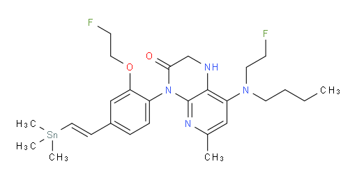 (E)-8-(丁基(2-氟乙基)氨基)-4-(2-(2-氟乙氧基)-4-(2-(三甲基锡基)乙烯基)苯基)-6-甲基-1,2-二氢吡啶并[2,3-b]吡嗪-3(4H)-酮