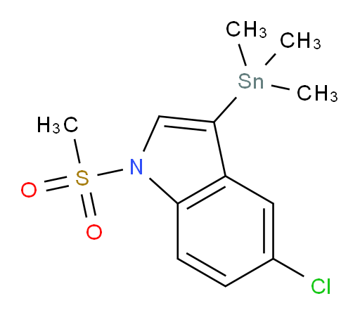 5-氯-1-(甲基磺酰基)-3-(三甲基锡基)-1H-吲哚