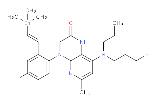 (E)-4-(4-氟-2-(2-(三甲基锡基)乙烯基)苯基)-8-((3-氟丙基)(丙基)氨基)-6-甲基-3,4-二氢吡啶并[2,3-b]吡嗪-2(1H)-酮