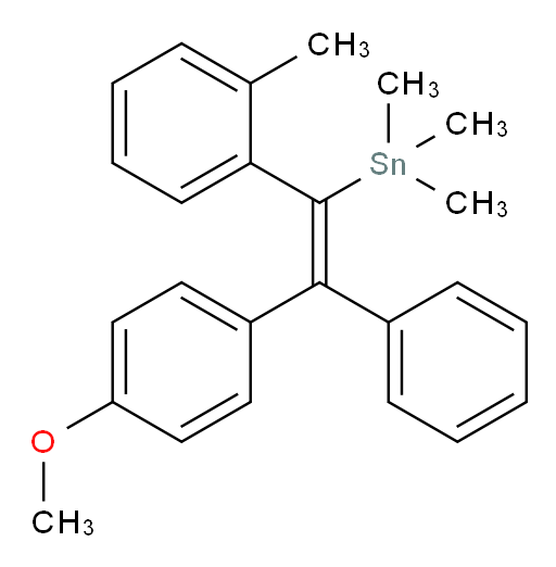(E)-(2-(4-甲氧基苯基)-2-苯基-1-(邻甲苯基)乙烯基)三甲基锡烷
