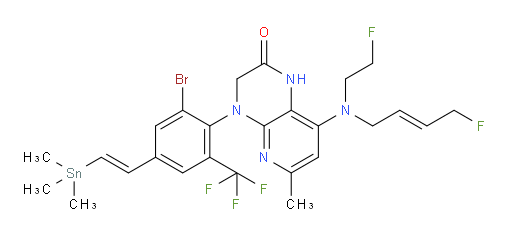 4-(2-溴-6-(三氟甲基)-4-((E)-2-(三甲基锡基)乙烯基)苯基)-8-(((E)-4-氟丁-2-烯-1-基)(2-氟乙基)氨基)-6-甲基-3,4-二氢吡啶并[2,3-b]吡嗪-2(1H)-酮
