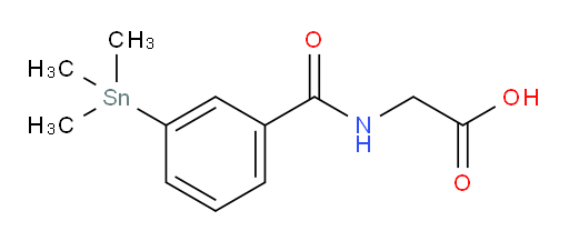 2-(3-(三甲基锡基)苯甲酰胺基)乙酸