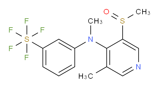 3-(methyl(3-methyl-5-(methylsulfinyl)pyridin-4-yl)amino)(pentafluoromercapto)benzene