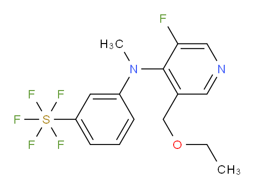 3-((3-(ethoxymethyl)-5-fluoropyridin-4-yl)(methyl)amino)(pentafluoromercapto)benzene