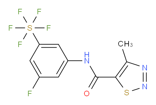 [3-fluoro-5-[[(4-methyl-1,2,3-thiadiazol-5-yl)carbonyl]amino]phenyl]sulfur pentafluoride
