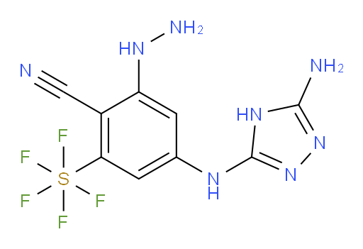 [5-[(3-Amino-1H-1,2,4-triazol-5-yl)amino]-2-cyano-3-hydrazinylphenyl]sulfur pentafluoride