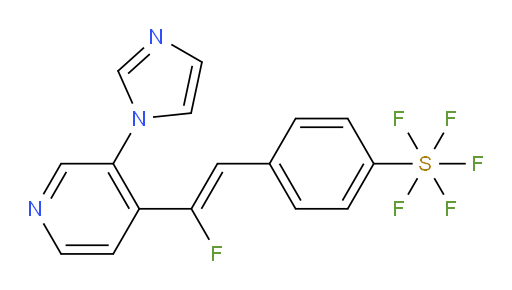 (Z)-4-(2-(3-(1H-imidazol-1-yl)pyridin-4-yl)-2-fluorovinyl)(pentafluoromercapto)benzene