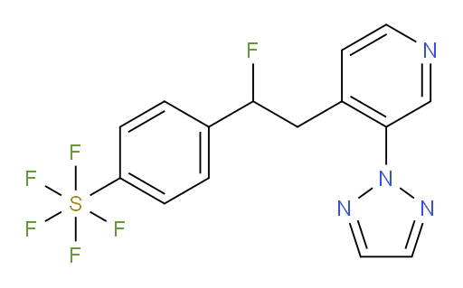 4-(2-(3-(2H-1,2,3-triazol-2-yl)pyridin-4-yl)-1-fluoroethyl)(pentafluoromercapto)benzene