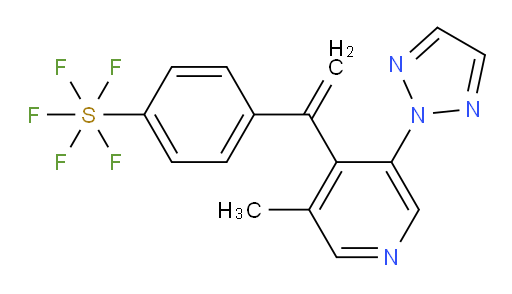 4-(1-(3-methyl-5-(2H-1,2,3-triazol-2-yl)pyridin-4-yl)vinyl)(pentafluoromercapto)benzene