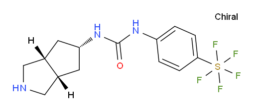 1-(4-(pentafluoromercapto)phenyl)-3-((3aR,5r,6aS)-octahydrocyclopenta[c]pyrrol-5-yl)urea