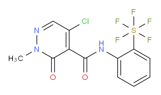 5-chloro-N-(2-(pentafluoromercapto)phenyl)-2-methyl-3-oxo-2,3-dihydropyridazine-4-carboxamide