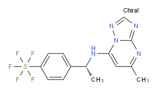 [4-[(R)-1-[(5-methyl[1,2,4]triazolo[1,5-a]pyrimidin-7-yl)amino]ethyl]phenyl]sulfur pentafluoride