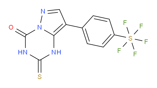 [4-(1,2,3,4-tetrahydro-4-oxo-2-thioxopyrazolo[1,5-a]-1,3,5-triazin-8-yl)phenyl]sulfur pentafluoride