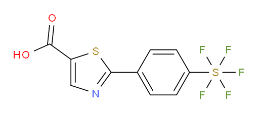 2-(4-(pentafluoromercapto)phenyl)thiazole-5-carboxylic acid