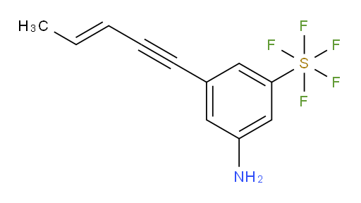 (E)-3-amino-5-(pent-3-en-1-yn-1-yl)(pentafluoromercapto)benzene